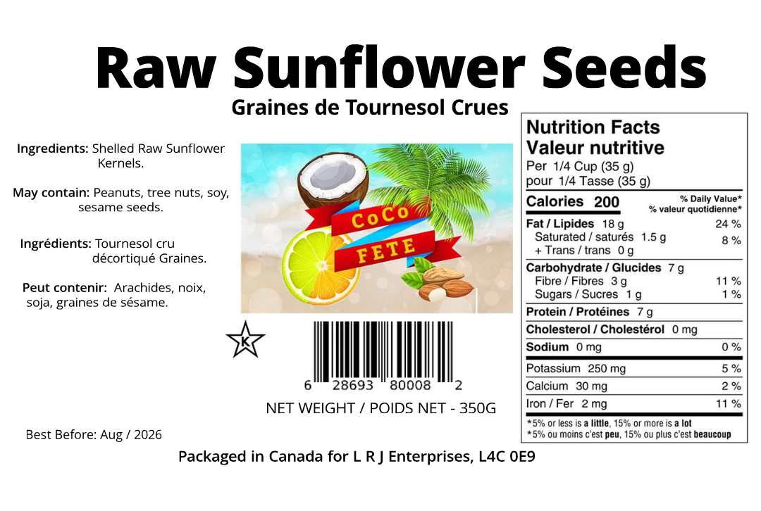 Raw Sunflower Seeds